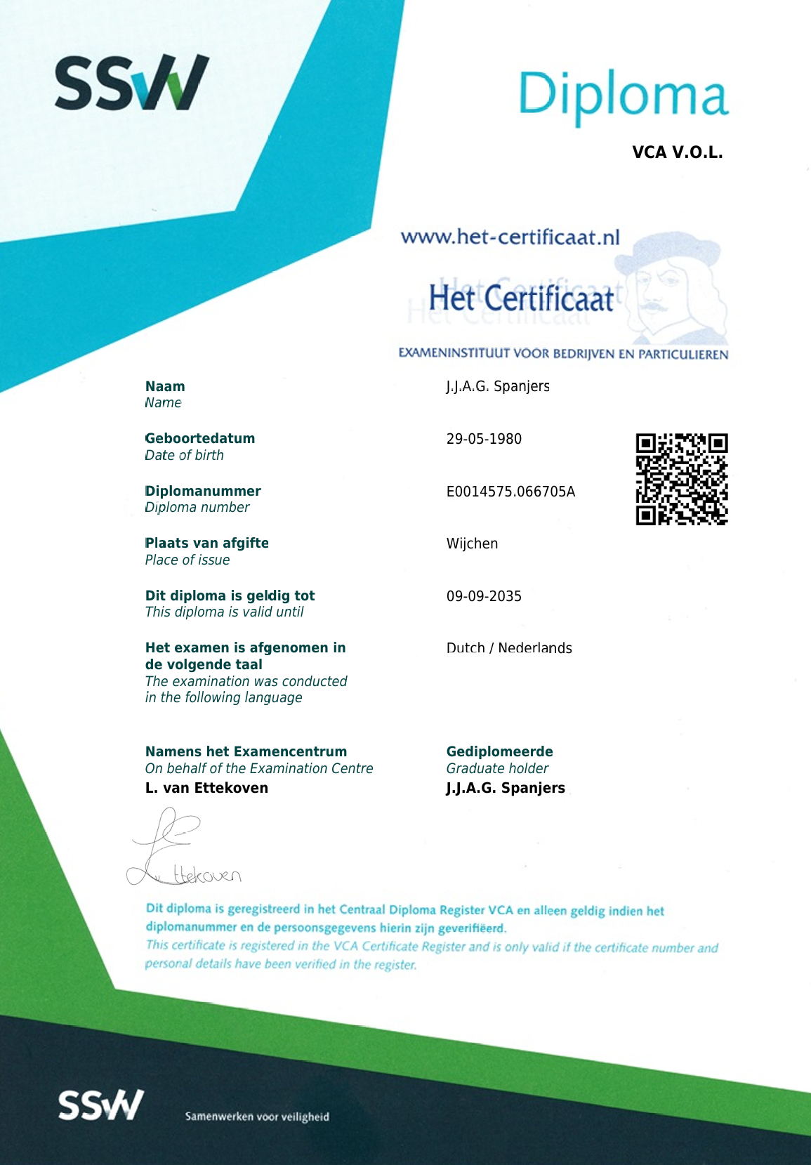 VCA certificaat